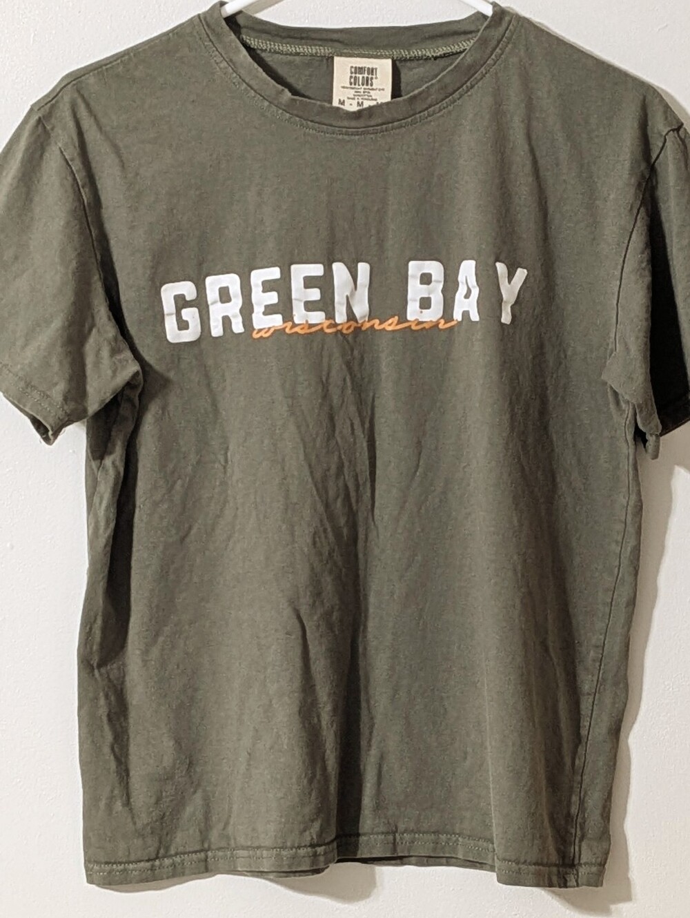 Green Bay Wisconsin Women’s T-Shirt Graphic Print Size Medium, Green 100% Cotton